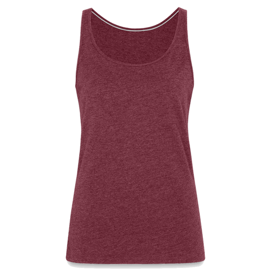 Frauen Premium Tank Top - Bordeauxrot meliert