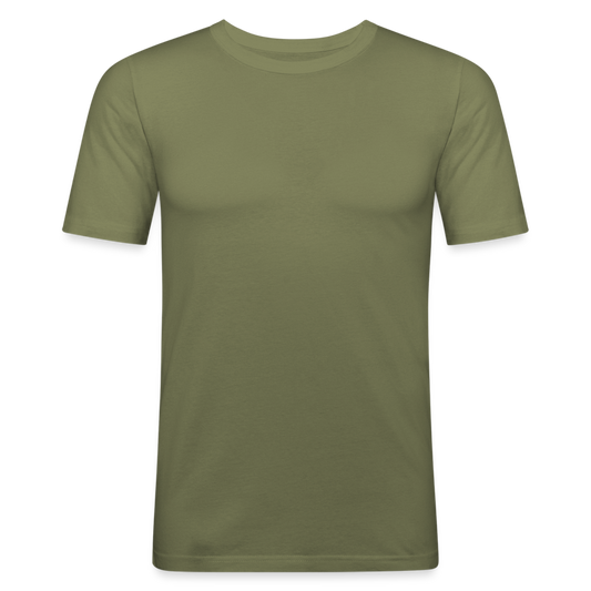 Männer Slim Fit T-Shirt - Khaki Grün