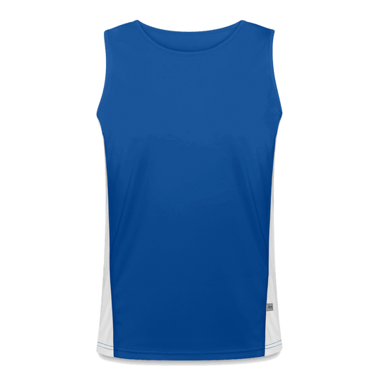 Funktionelles Kontrast-Tank Top für Männer - Royal/Weiß