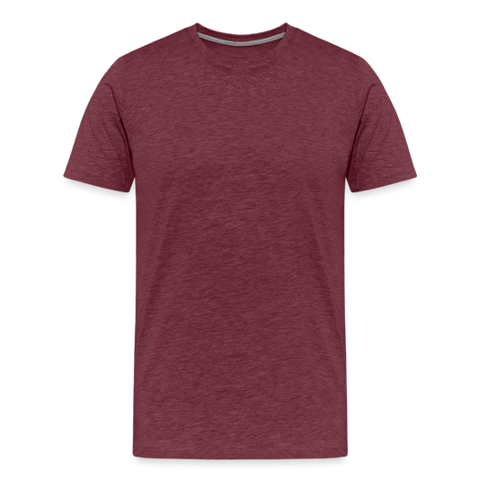 Männer Premium T-Shirt - Bordeauxrot meliert