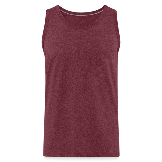 Männer Premium Tank Top - Bordeauxrot meliert