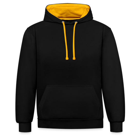 Kontrast-Hoodie - Schwarz/Gold