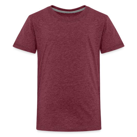 Teenager Premium T-Shirt - Bordeauxrot meliert