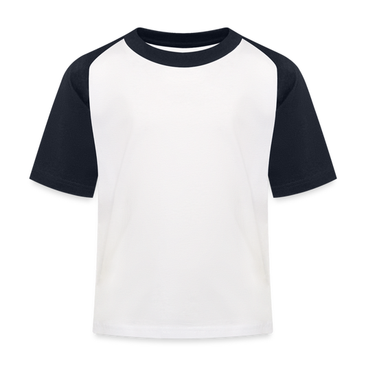 Kinder Baseball T-Shirt - Weiß/Navy