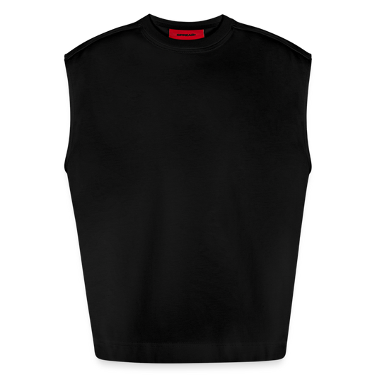 Heavyweight Oversized Organic Tank Top Made in EU - SOLID BLACK